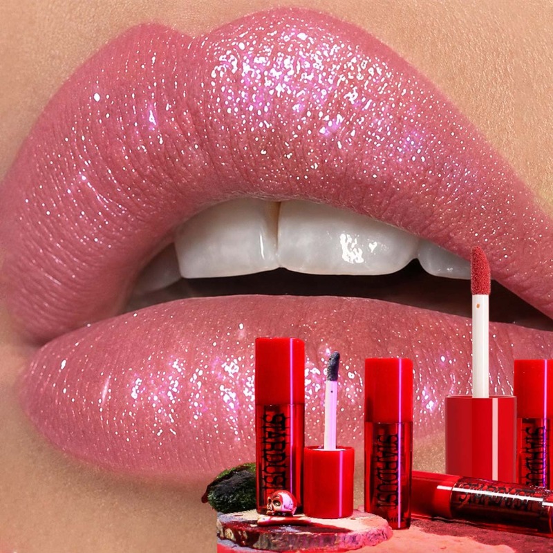 Lip Tint Korean - ลิปสติกเนื้อแมตต์แบบกอธิค กันน้ำ ติดทนนาน สีแดงดำเซ็กซี่ ลิปกลอสทินท์เม็ดสีเข้มเงางาม เครื่องสำอางเกาหลีสำหรับแต่งหน้าในเทศกาล