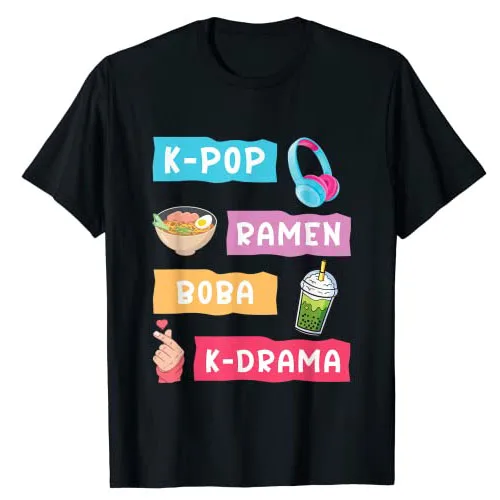 Lifestyle Korean Drama - แฟชั่นเคป๊อปสำหรับแฟนๆ ละครเกาหลีและเคป๊อป เสื้อยืดของขวัญสำหรับสาวๆ แฟชั่นเกาหลีใต้ เสื้อผ้าสไตล์ชีวิตประจำวัน เสื้อยืดลายกราฟิก