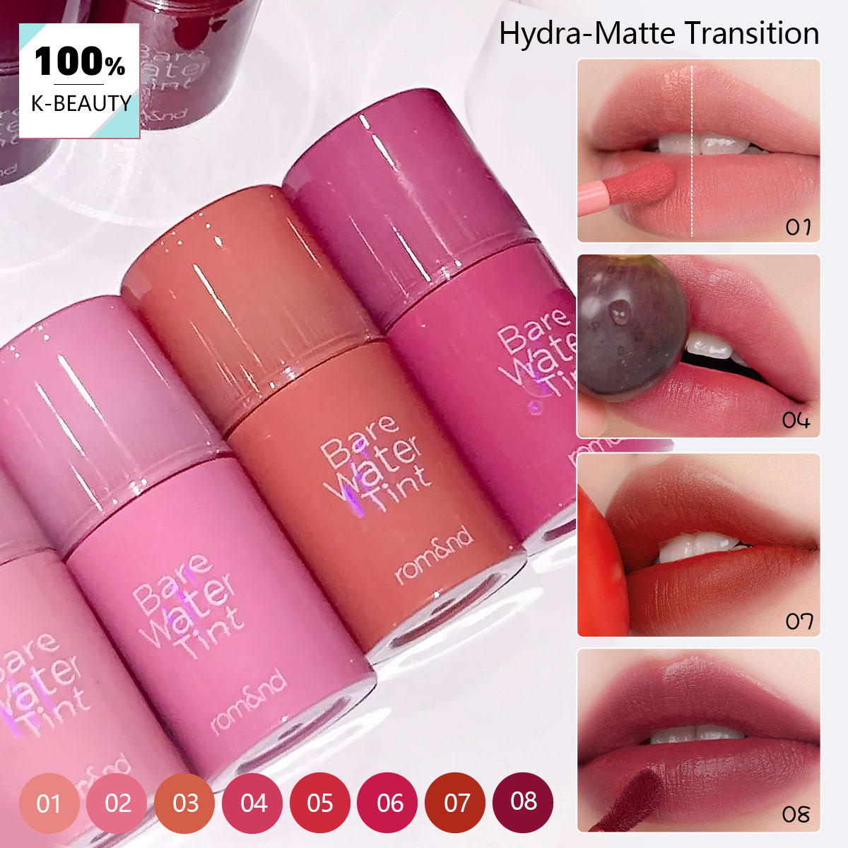 รอมแอนด์ แบร์ มูล ทินท์ เนื้อส - Lip Tint Korean บทวิจารณ์และราคา