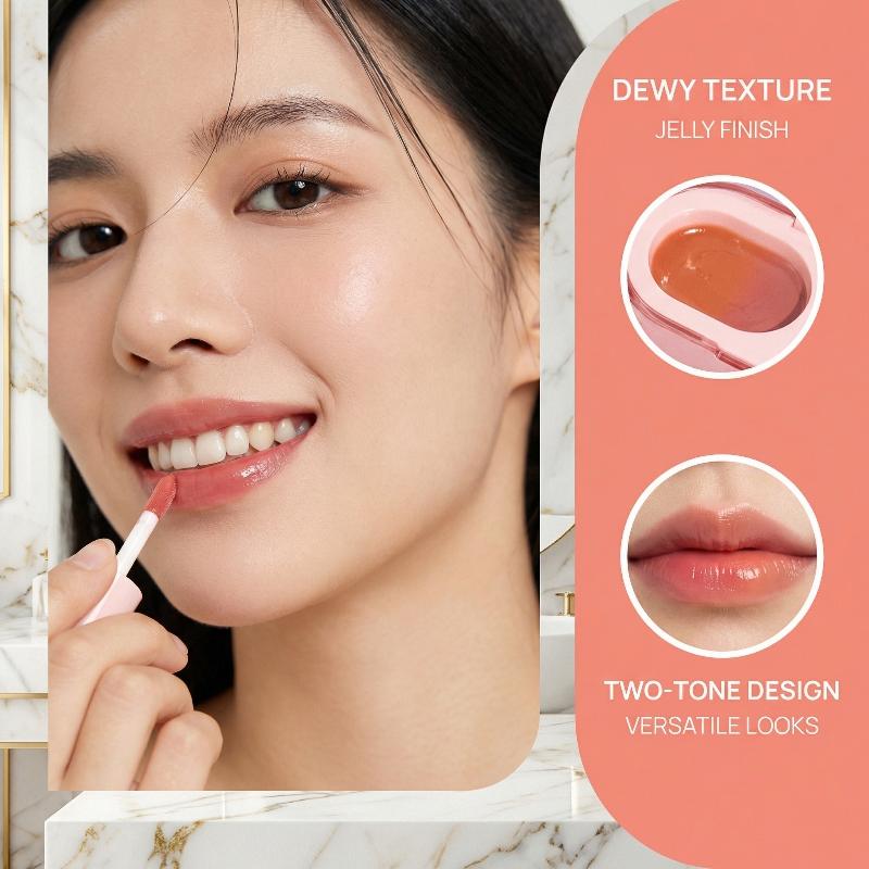 ลิปกลอสเจลลี่ทูโทน ติดทนนาน ลิ - Lip Tint Korean บทวิจารณ์และราคา