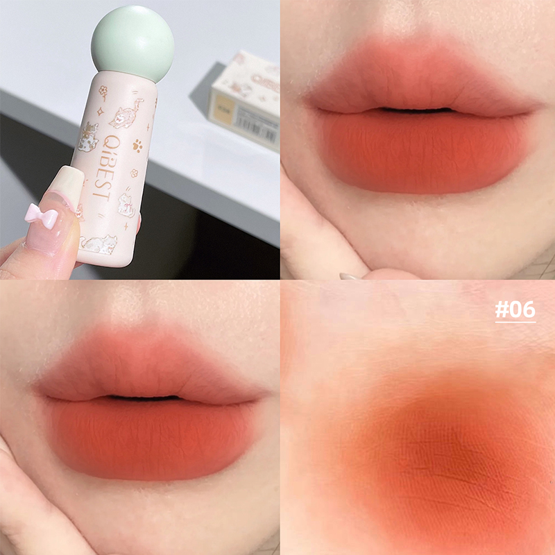 QIBEST ลิปแมทกำมะหยี่น่ารัก กั - Lip Tint Korean บทวิจารณ์และราคา
